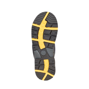 Dryshod boot tread pattern with black and yellow rubber sole