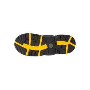 Dryshod boot outsole with black and yellow tread pattern