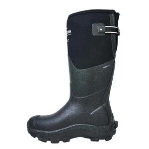 Dryshod black waterproof rubber boot with adjustable calf strap