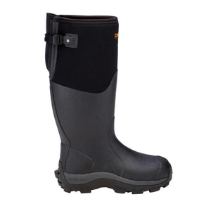 Dryshod black waterproof rubber boot with adjustable calf strap