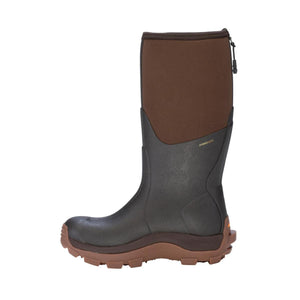 Dryshod brown and dark grey waterproof rubber boot with Hydrokote finish