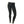 Black and olive green athletic leggings with elastic waistband