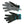 DSG Outerwear black and grey geometric print winter gloves with blue trim and adjustable wrist straps