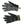 DSG Outerwear black and grey geometric print gloves with yellow trim and adjustable wrist strap