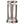 Silver cylindrical propane radiant heater with control knobs at the base