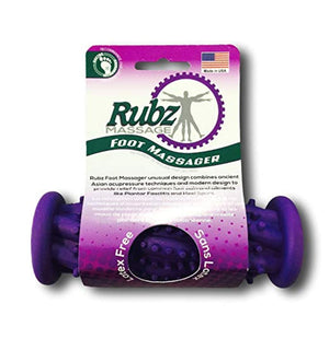 Due North Rubz foot massager in purple packaging
