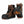 Pioneer brown leather work boots with black rubber ice cleats attached