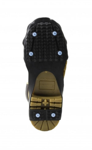 Workforce boot sole with metal ice traction cleats