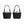 Front and back view of a black Bellroy tote bag with shoulder strap and handles