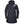 Helly Hansen black hooded rain jacket with front zipper and button closure