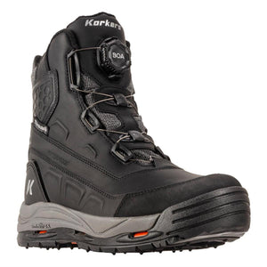 Korkers black waterproof winter boot with BOA lacing system