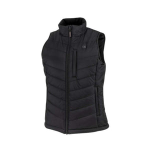 Radians black quilted heated vest with front zipper and chest pocket