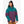 Man wearing a teal and purple Marmot hooded ski jacket and a black beanie