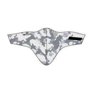 Outdoor Research face mask in grey and white camouflage print