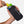 Hand holding a Glukos lemon lime energy liquid gel packet inside a black Nathan branded sleeve