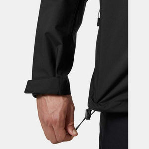 Helly Hansen black jacket hem with adjustable drawcord