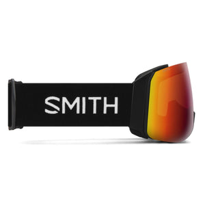Smith Optics snow goggles with black strap and orange mirrored lens