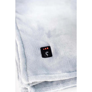 ThermalStep light blue heated blanket with illuminated power control button