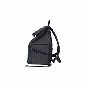 Side view of a grey EcoFlow backpack with adjustable straps