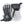 Hestra grey and white winter gloves with adjustable wrist straps