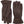 Hestra brown leather gloves with wrist strap and button detail