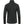 Back view of a black FjallRaven fleece jacket with a high collar and textured fabric