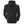 Back view of a black Helly Hansen hooded sweatshirt