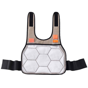 Chill-Its cooling vest with white hexagonal inserts and adjustable straps