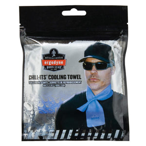 Ergodyne Chill-Its cooling towel in retail packaging