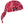 Chill-Its red and white paisley print tie headwrap