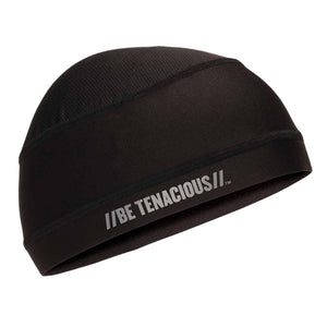 Chill-Its black cooling skull cap with Be Tenacious text