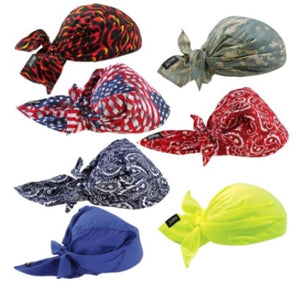Chill-Its cooling tie headbands in assorted colors and patterns