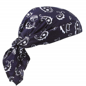 Chill-Its navy blue bandana with white paisley print