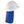 Chill-Its blue hard hat neck shade attached to a white hard hat