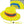Yellow GloWear bucket hat with reflective orange band and chin strap