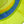 High visibility yellow bucket hat with blue trim and mesh ventilation