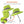 Chill-Its lime green sun hat with roll away neck shade and snap fasteners