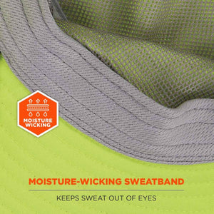 Chill-Its moisture-wicking sweatband on a lime green hat