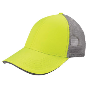 Glowear high visibility yellow baseball cap with grey mesh back