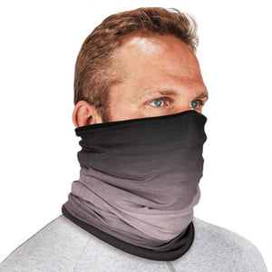 Man wearing a black and grey N-Ferno neck gaiter