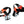 Pair of black and orange Yaktrax ice cleats with metal spikes and adjustable straps