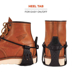 Trex traction cleat showing the heel tab feature on a leather boot