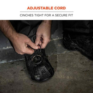 Trex adjustable cord cinching on a black boot