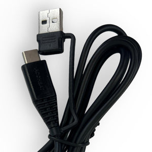 Venture Heat black USB charging cable with connector