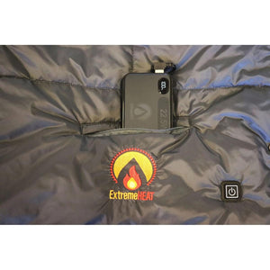 ExtremeMIST heated jacket interior pocket with power bank and power button