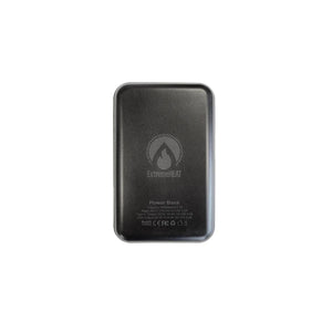 ExtremeMIST ExtremeHEAT black power bank with technical specifications printed on the back