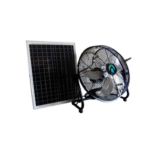 ExtremeMIST solar panel and misting fan unit