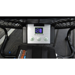 ExtremeMIST cooling fan control panel with digital display and power buttons