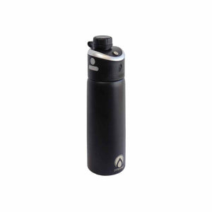 ExtremeMIST black insulated water bottle with integrated mister cap