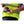 Person wearing a high visibility safety vest attaching a blue and black circular clip to the waist
